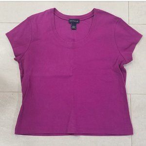 Ann Taylor pink scoop neck tee